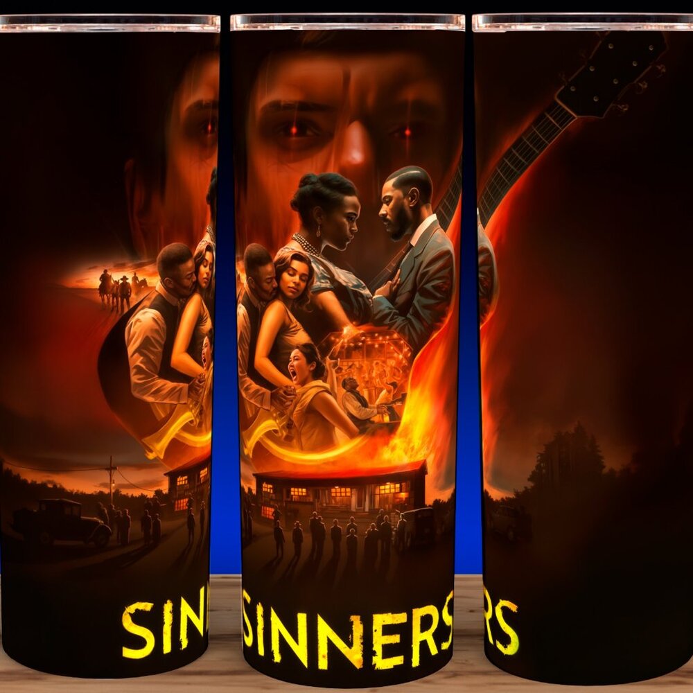 Sinners Movie Michael B Jordan Horror Movie Cup Mug Tumbler 20oz